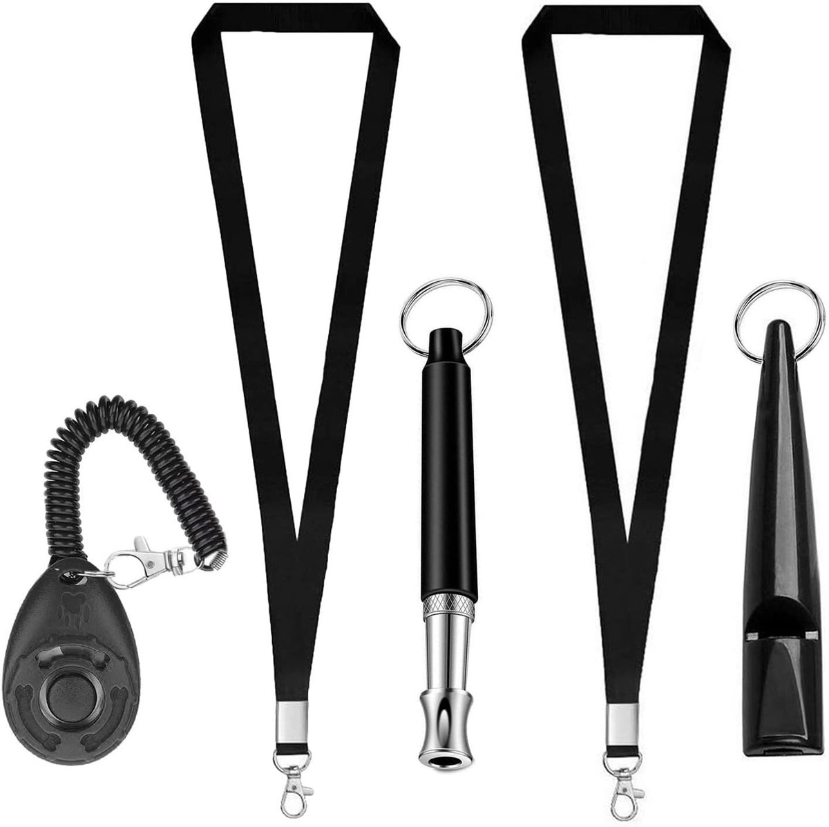 Hondentrainingsfluit met Clicker en Polsband, Professionele Ultrasone Fluit voor Effectieve Training en Aanpasbare Frequenties