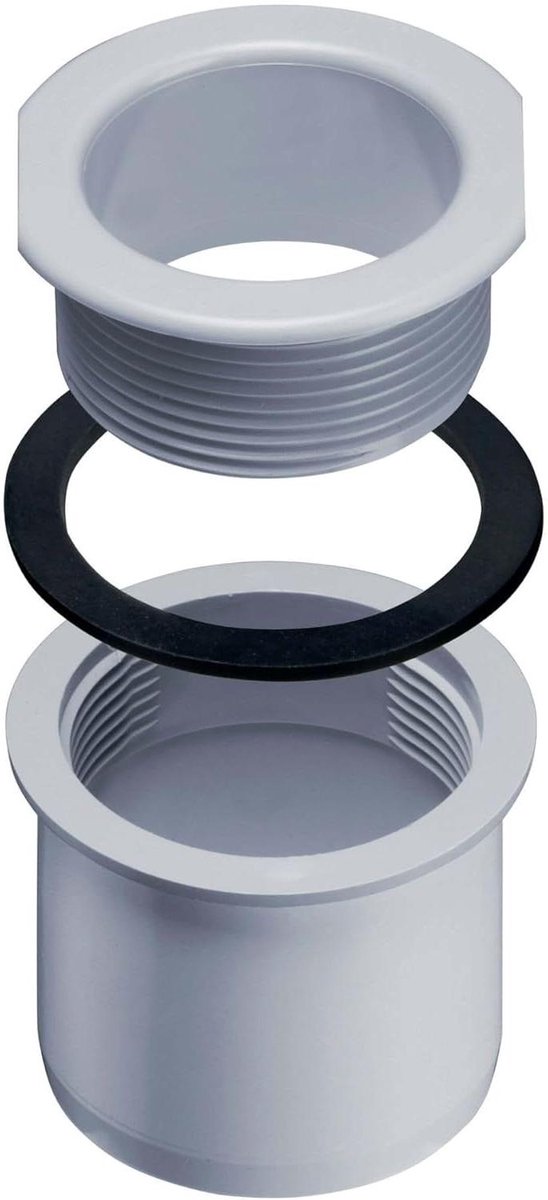 Schroefverbindingsgoot - Regenpijp aansluiting - Dakwaterafvoer - Doosvormig - 115/100mm - Grijs