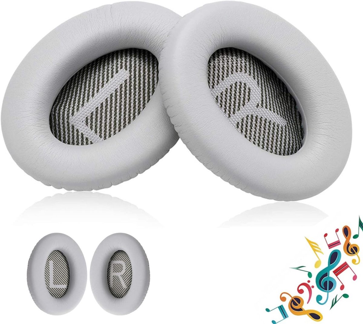 Vervangende Oorkussens voor Bose QuietComfort 35ii - Comfortabele Earpads voor QC35ii, QC35, QC25, QC15, QC2, AE2, AE2i, AE2w - Ideaal voor Over-Ear Hoofdtelefoons en Geluidsisolatie