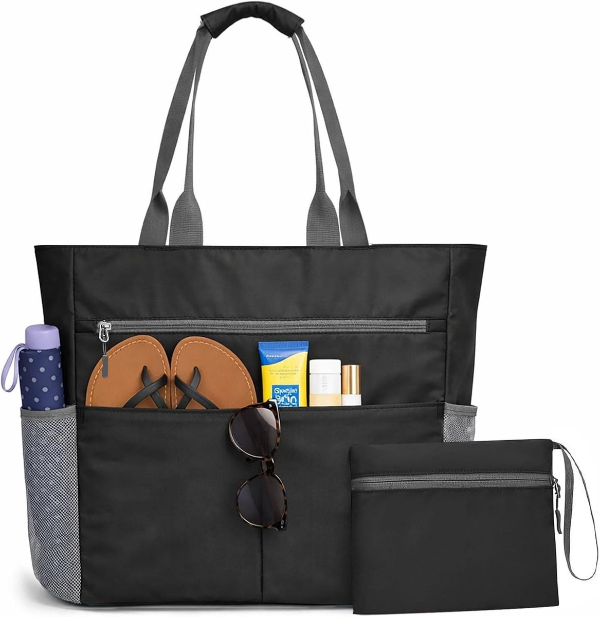 Grote Waterdichte Strandtas voor Vrouwen, Ideaal voor Strand, Zwembad, Gym en Reizen met Ruimte voor Al je Benodigdheden