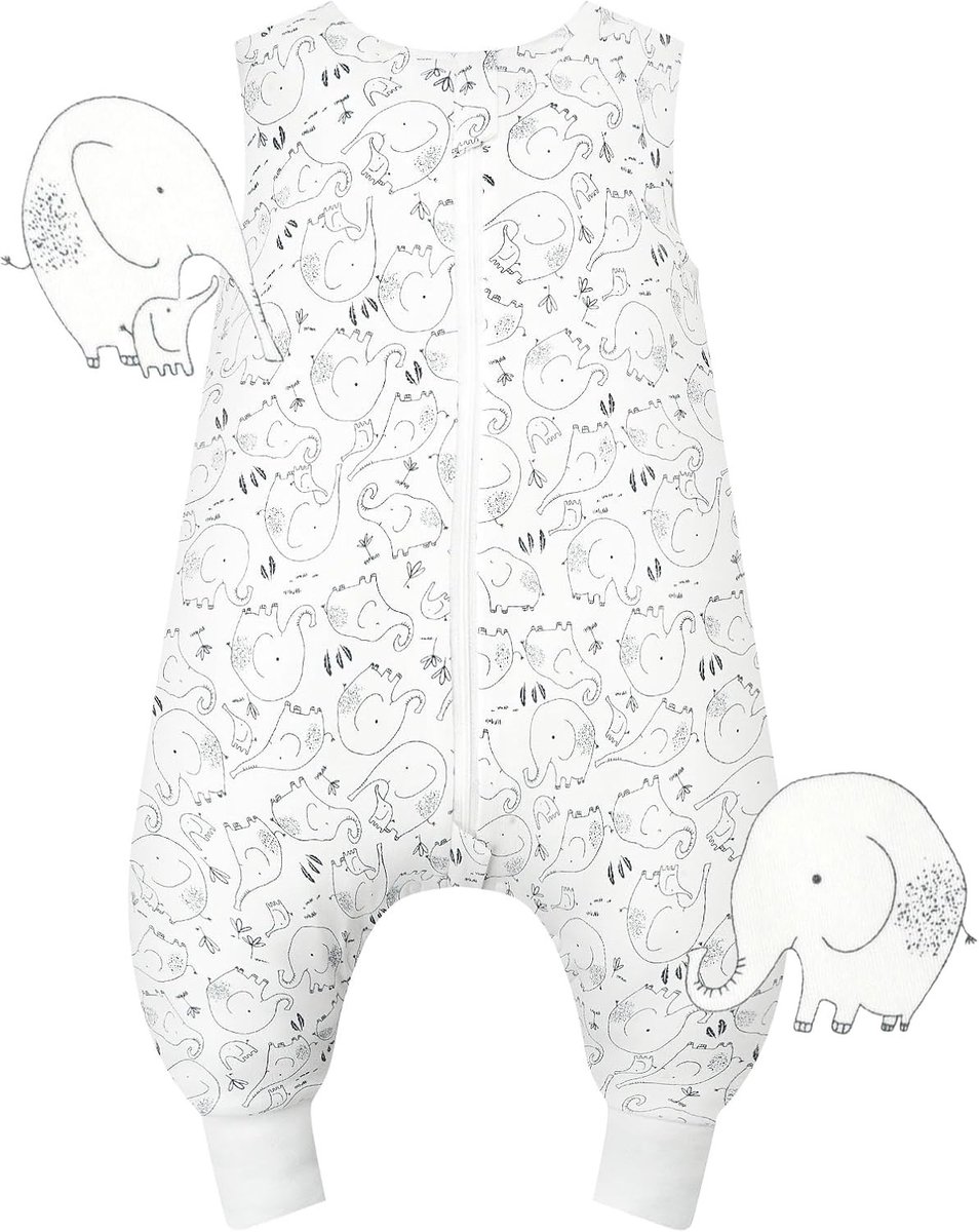 Comfortabele Babyslaapzak met Voetjes, 0.5 Tog, 100% Katoen, Maat 70 cm, Ideaal voor Zomer, Geschikt voor Peuters en Kinderen