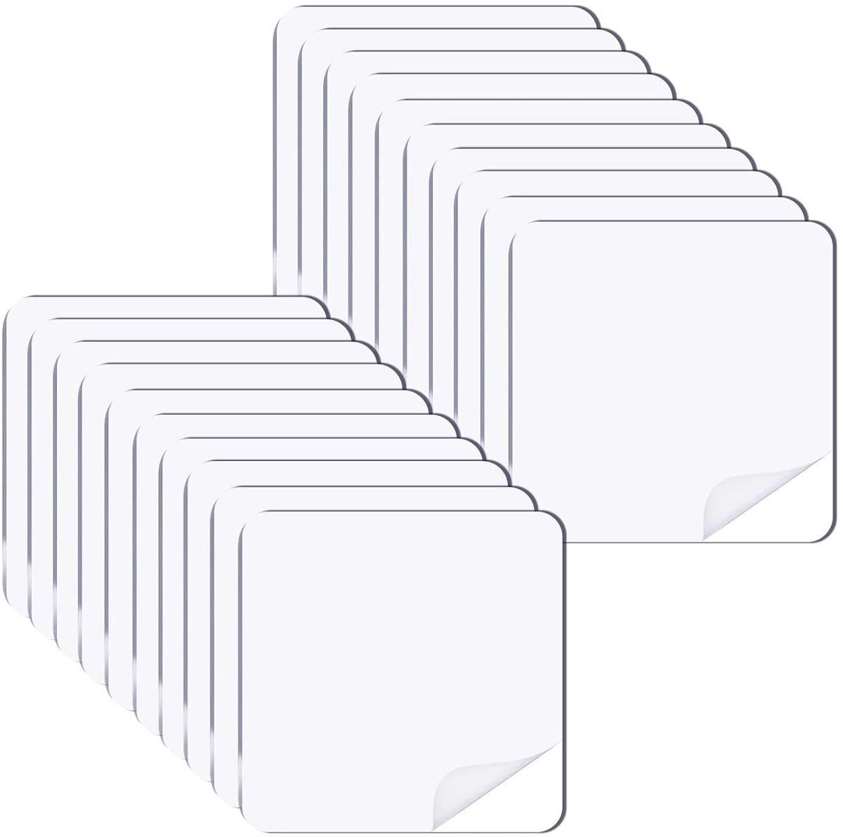 Set van 20 Dubbelzijdige Transparante Plakbanden, Wasbare Nano Plakstrips, Extra Sterk voor Vloeren en Tegels