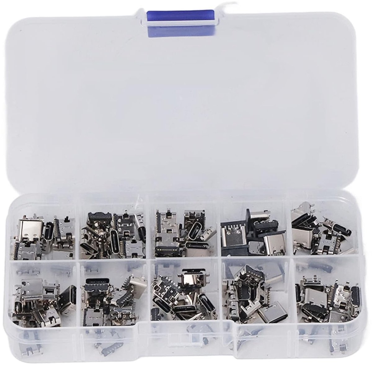 USB Type C Connector Set - 100 Stuks Solderbare Male en Female Aansluitingen voor Reparatie en Vervanging van Elektronische Apparaten