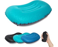 ATEPA Opblaasbaar camping/reiskussen AA2530_PEACOCKBLUE-EUKT - ShopVlot