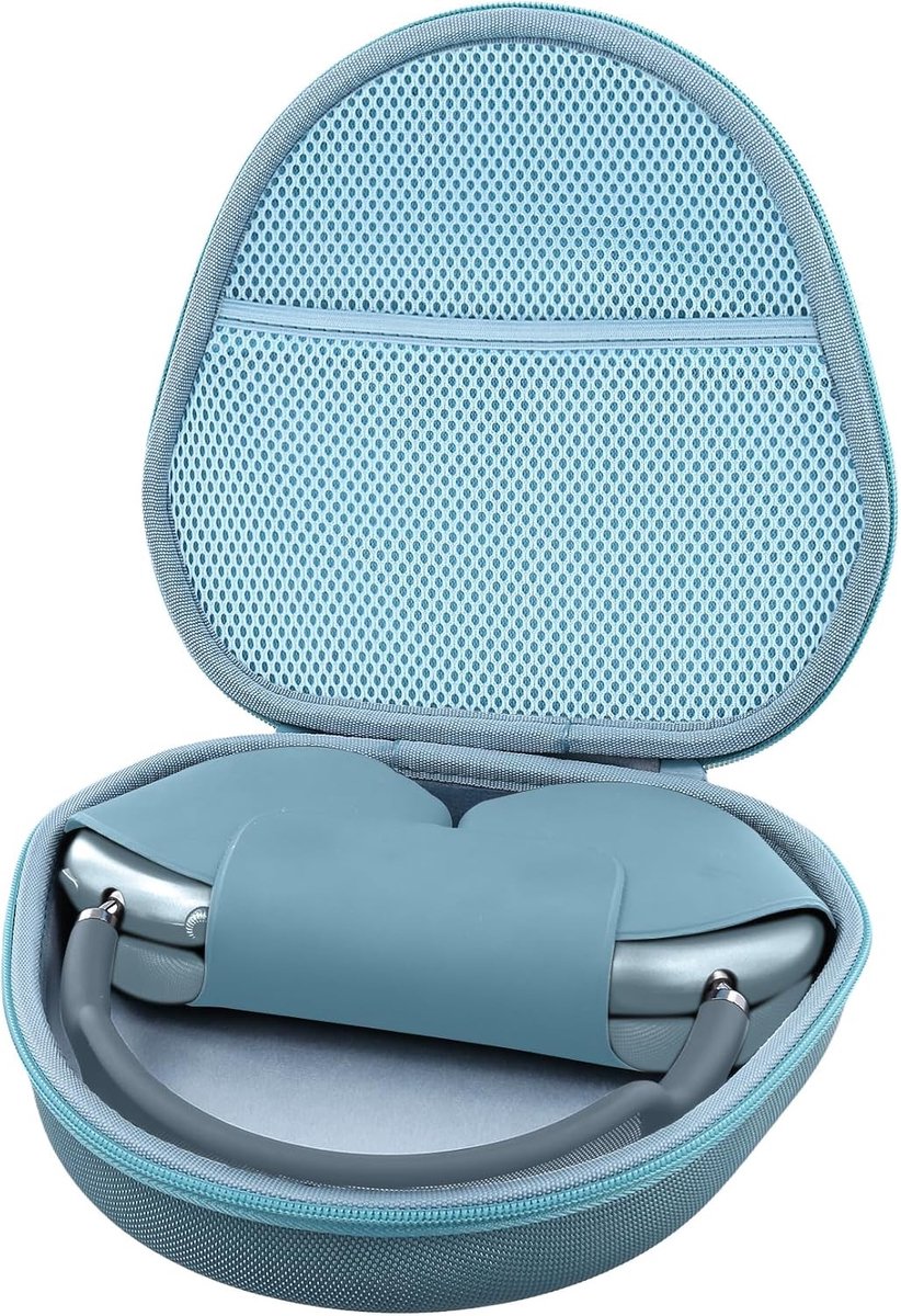 Draagbare Hard Case voor Draadloze Over-Ear Hoofdtelefoon - Lichtblauw, Bescherming en Opbergtas voor AirPods Max