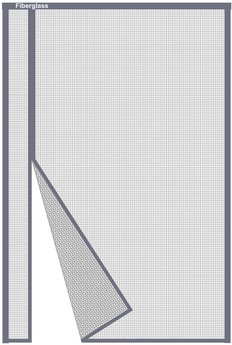 SnelShoppen - Magnetisch Vliegengordijn Deur 100x235cm - Grijs - Zij-opening - Ideaal voor Tuin, Keuken, Feest en Camping