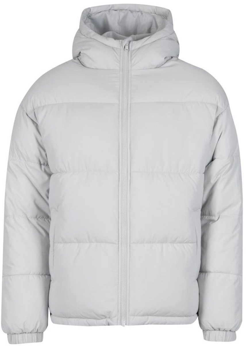 Urban Classics - Basic with hood Gewatteerd jack - L - Grijs