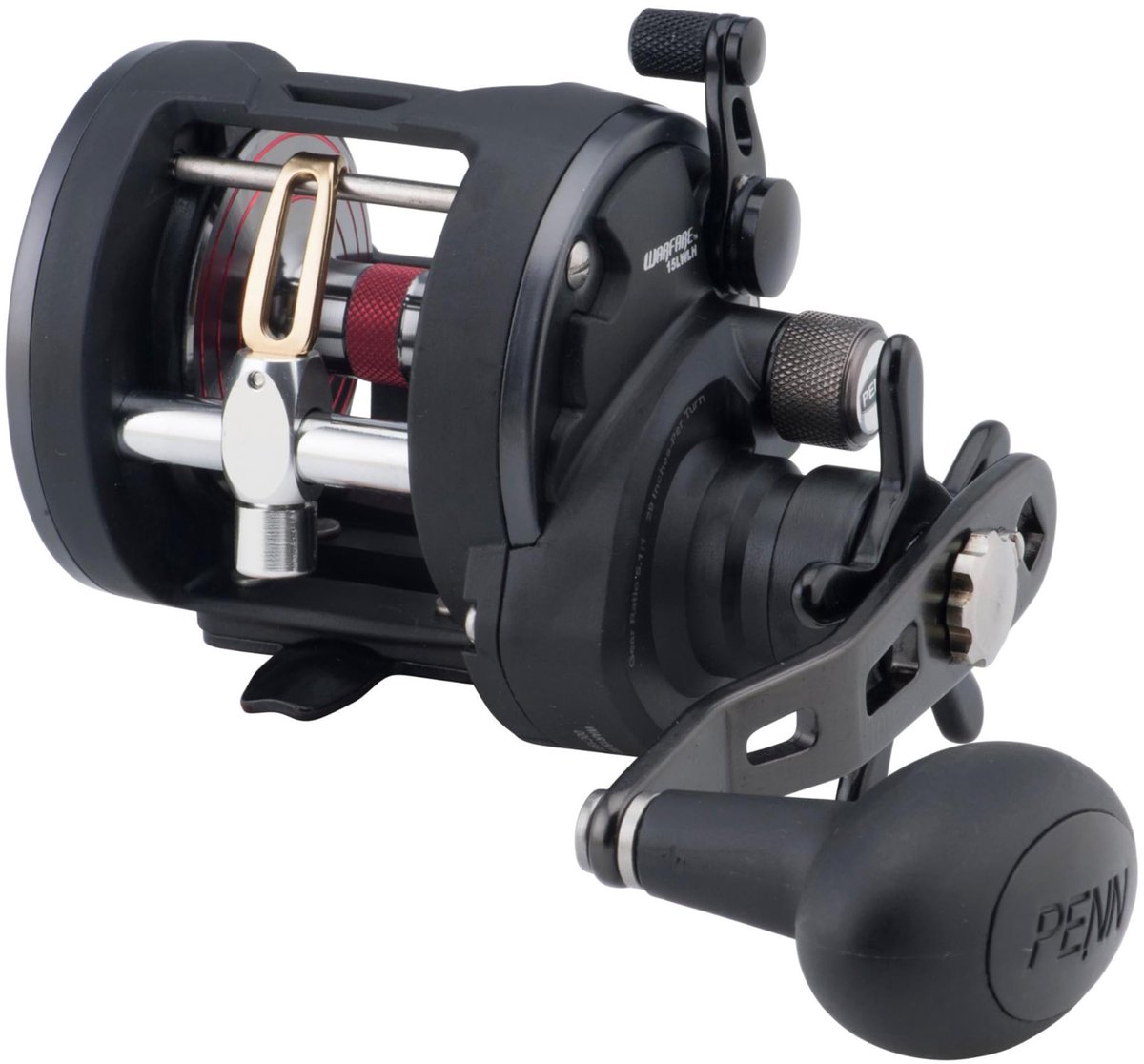 SnelShoppen - Grafiet Baitcasting Visserij-reel met HT-100 Star Drag, 15LBS Max Drag, Linkerhand, Multi Color, Geschikt voor Zoet- en Zoutwater