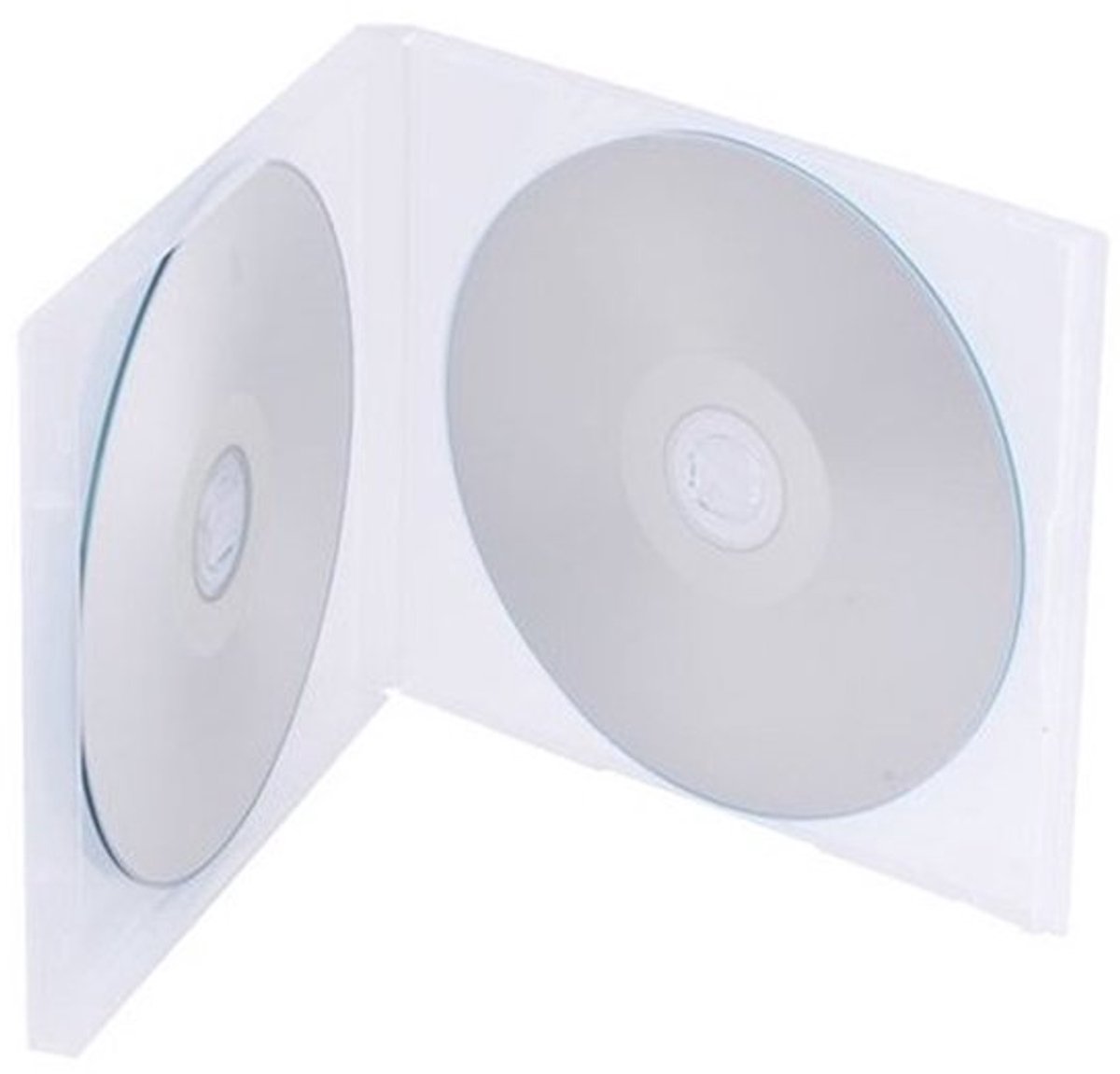 Dubbele Clear Flexi CD/DVD Case - Onbreekbaar - 10mm Rug - Geschikt voor 2 CDs - Perfect voor verzending - Inclusief inlay mouw