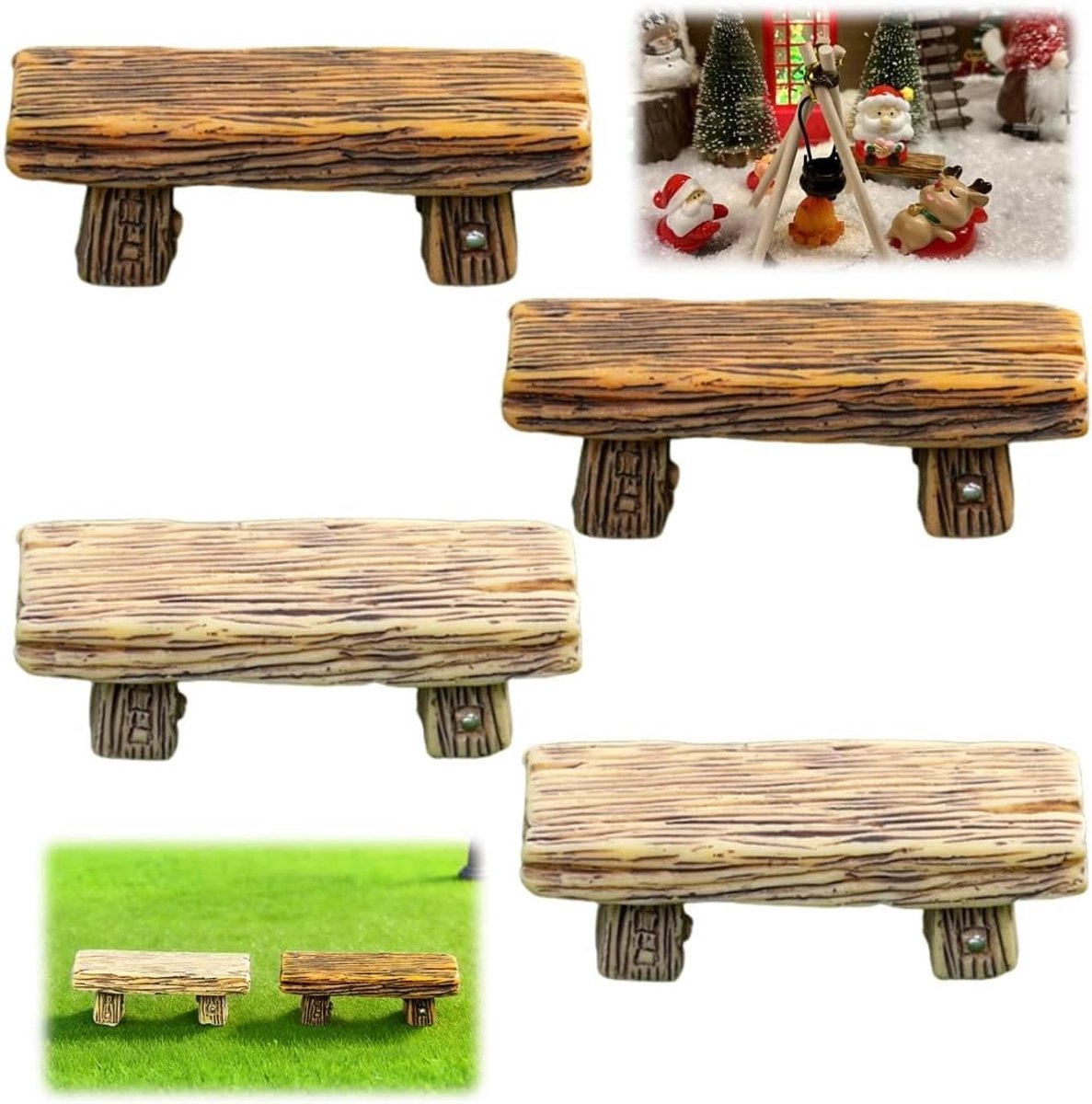 Vintage Mini Sofa voor Feeën en Miniatuur Figuren, Realistische Tuinmeubels en Betoverende Decoratie voor Kleine Werelden en Binnen- en Buitentoepassingen