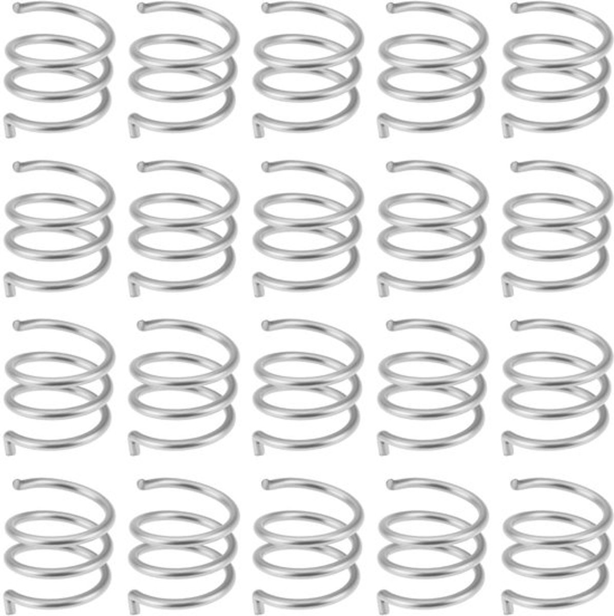 Lastoorts Bevestigingsveer 20 Stuks - Compatibel met MIG/MAG MB25AK - Hoge Elasticiteit - Eenvoudig te Installeren - Gelegeerd Verenstaal - Binnendiameter 12,2 mm - Lasfakkel