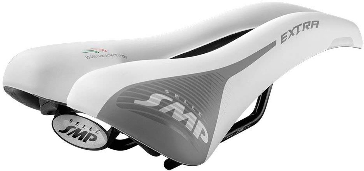 SnelShoppen - Extra Zadel Wit Unisex 275x140mm 395g - Comfortabel Fietszadel voor Fietsen, Mountainbikes, Racefietsen, Standaard Maat, Lichtgewicht, I
