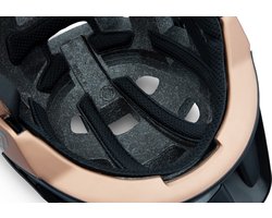 SnelShoppen - Urban Prime PRO veiligheidshelm met licht en vizier, uniseks fietshelm voor e-bike en elektrische scooter, zwart-brons, maat M