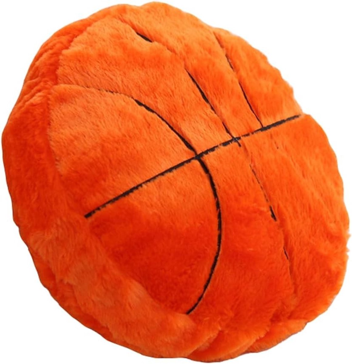 Zachte Fluffy Basketbal Kussen voor Slaapkamerdecoratie, Perfect Cadeau voor Sportliefhebbers, 45 x 45 cm, Comfortabel en Uniek Accessoire