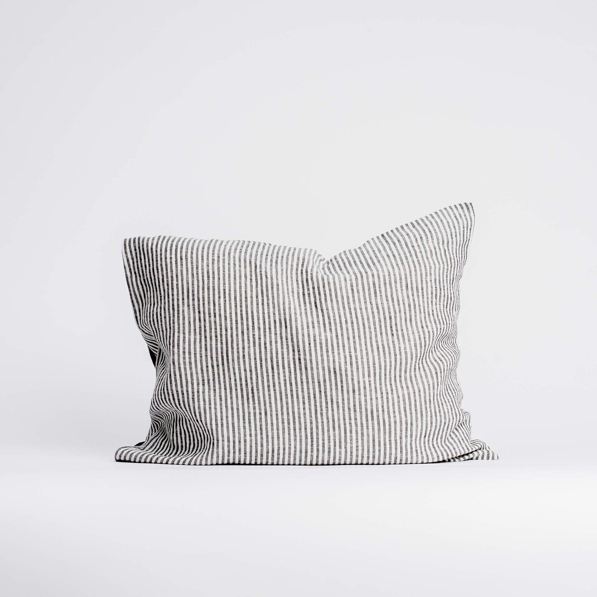 SnelShoppen - Kussensloop 40 x 60 cm - 2 Stuks Gestreepte Kussenslopen van 100% Linnen - Hypoallergeen, Ademend, Thermoregulatie - Geschikt voor Alle