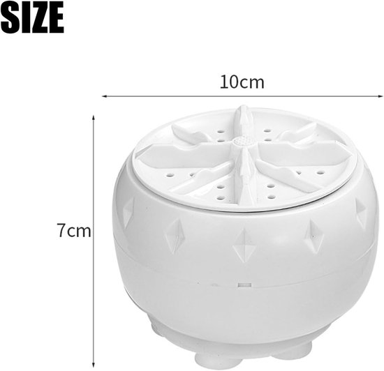Moeiteloze Vortex Fruit- en Groentenwasser, Compact Aanrechtreiniger, Circulerend Water Spoelt Bessen, Groenten en Vlees, Stil, Draagbaar voor Appartementen, Caravans en Uitstapjes - wit — afbeelding 5