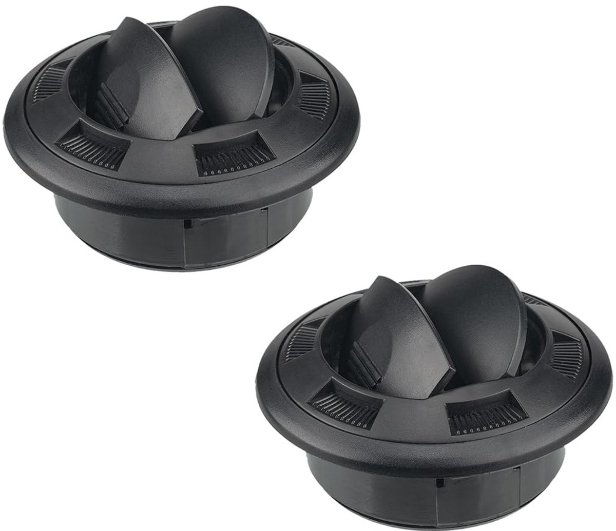 2 Stuks 75mm Airconditioning Uitlaat voor Caravan, Ventilatie Deflector, Luchtuitlaat en Schakelaar voor Plafondventilatie