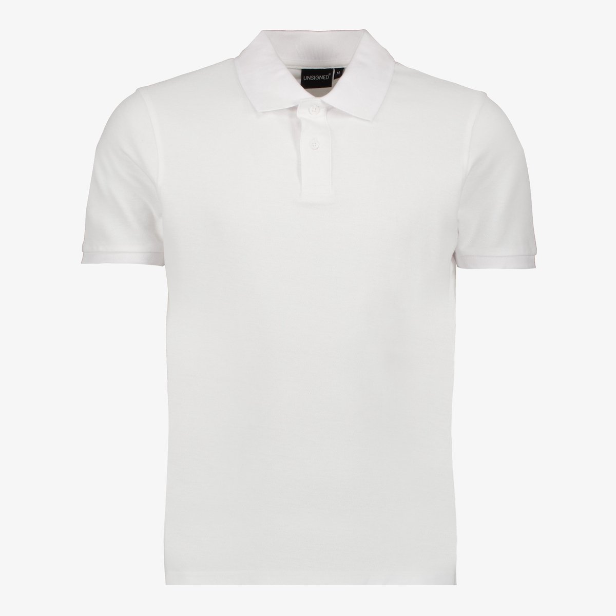 Unsigned heren polo wit - Maat XXL