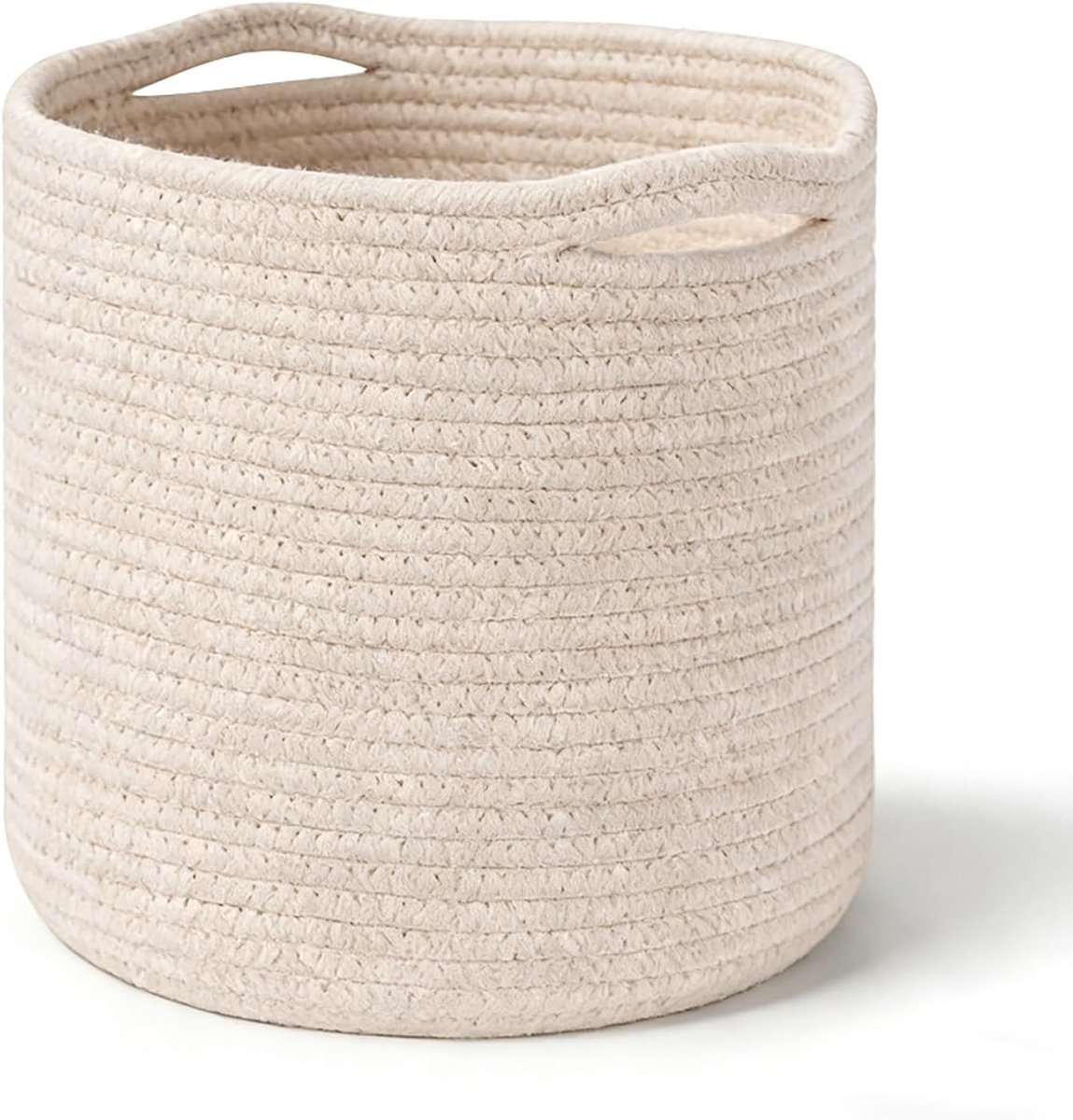 Handgeweven Wasmand met Handvatten voor het Opslaan van Kleding, Dekens en Speelgoed - Beige Opbergmand