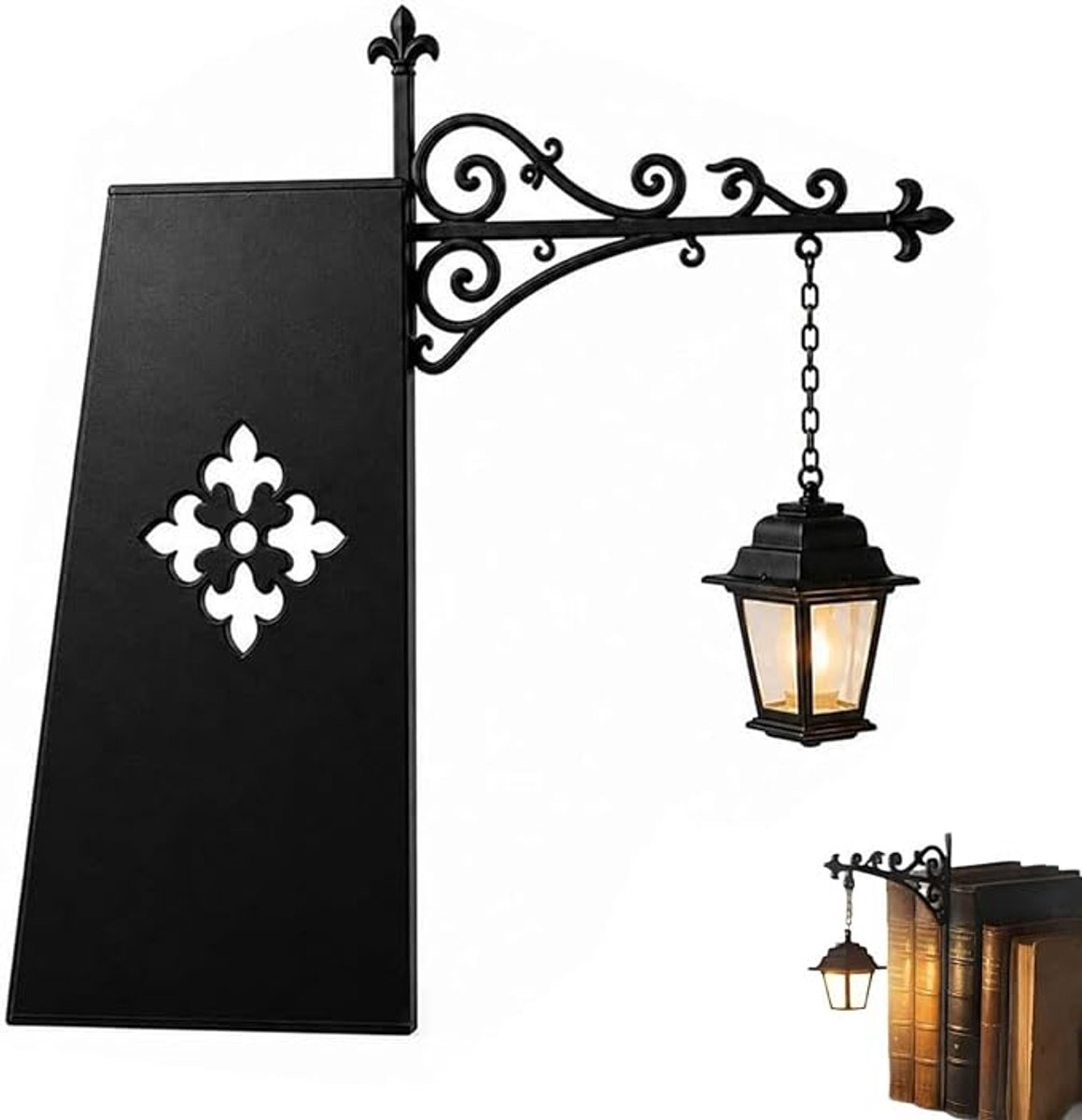 Boekensteun Metaal - Boekenplanklamp - Bibliotheeklantaarn - Decoratieve Boekenplankverlic