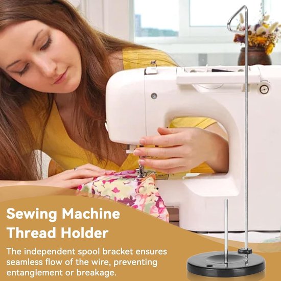 Draadstandaard voor enkele spoelen, ideaal voor borduren, quilten en naaimachines, zorgt voor een soepele draadafvoer — afbeelding 4
