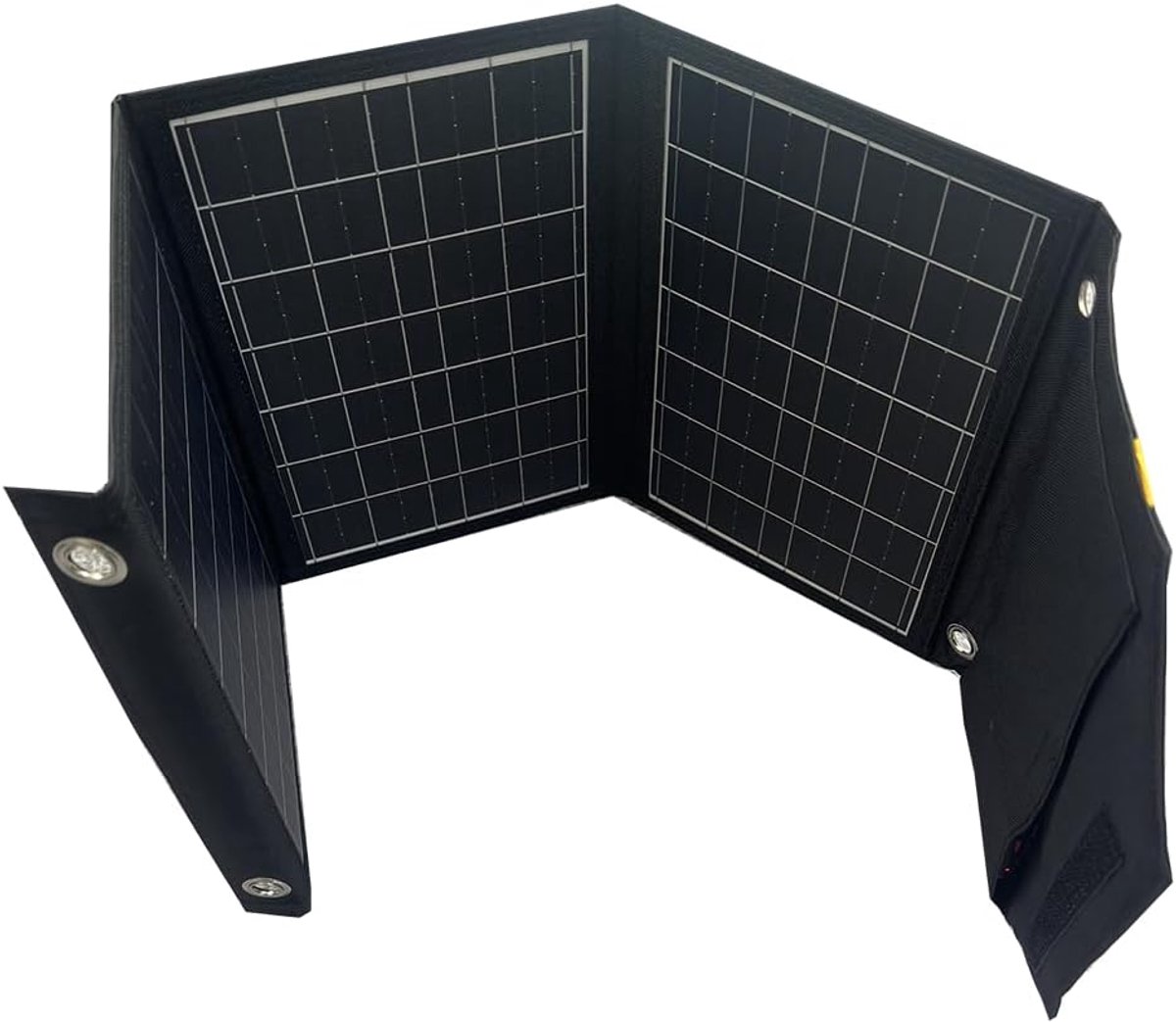 SnelShoppen - 45W Draagbare Zonnelader Waterdicht IP67 Opvouwbaar Zonnepaneel met 2 USB-A en USB-C Aansluitingen voor Krachtstations en Smartphones, I