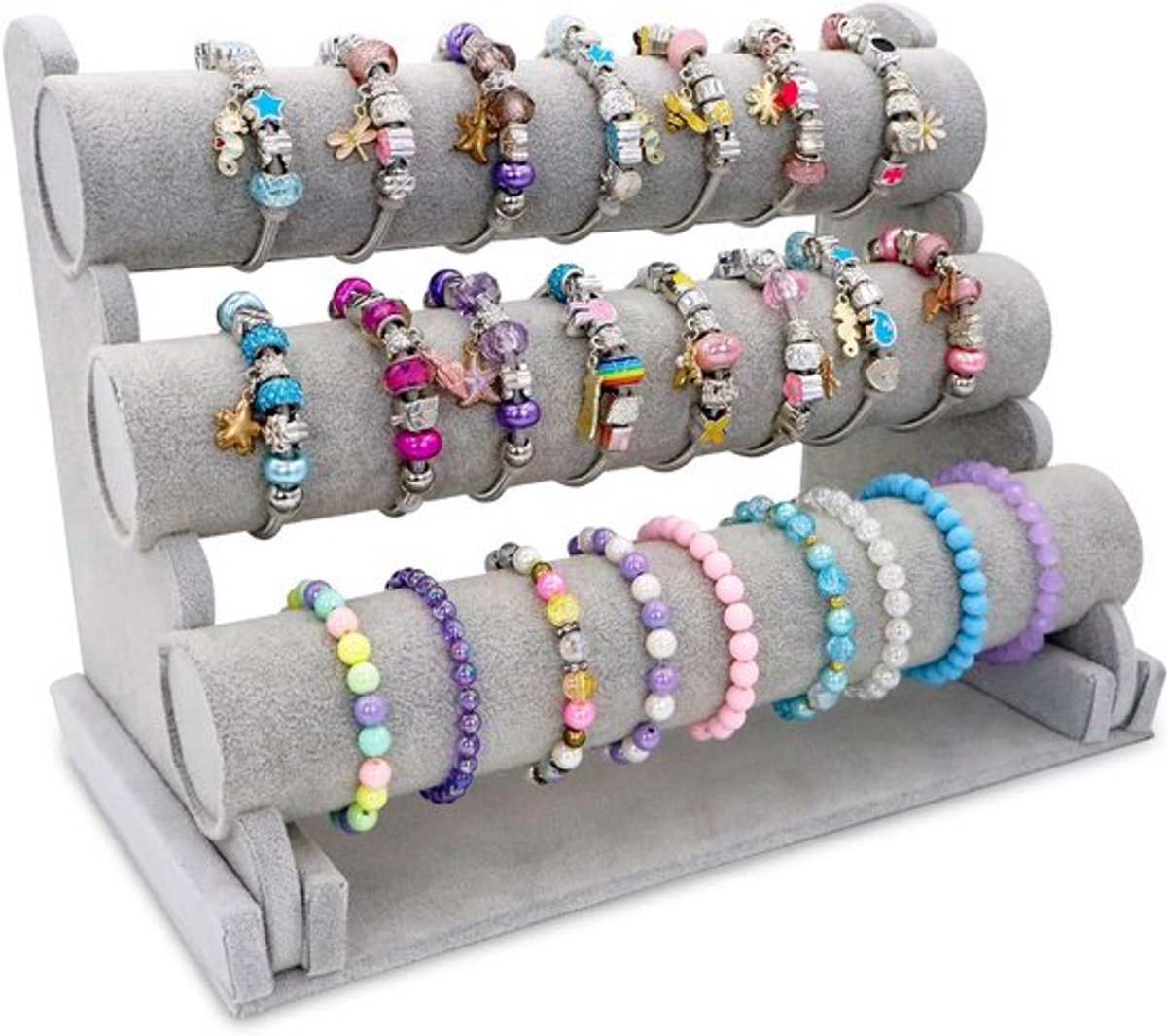 Elegante Velvet Sieraden Organizer voor Armbanden en Kettingen - Perfecte Opbergoplossing met Stijlvolle Displayfunctie