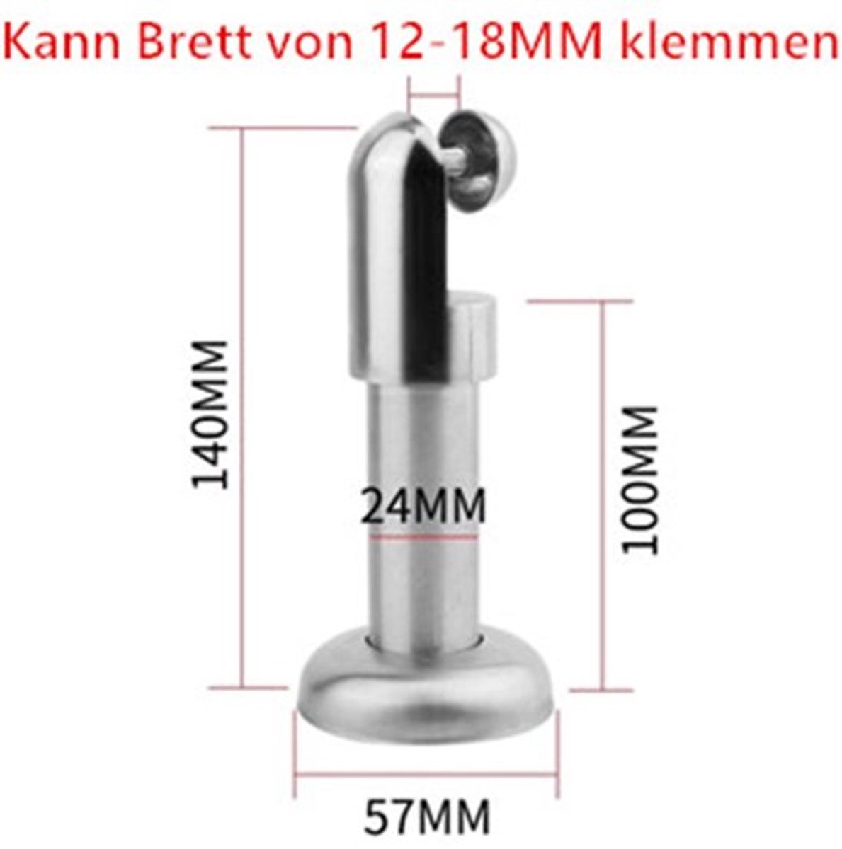 Partitie Ondersteuning - RVS Beugel - Krasbestendig - Antislip - Stabiele Prestaties - Versterkte Constructie - Wandbeugel