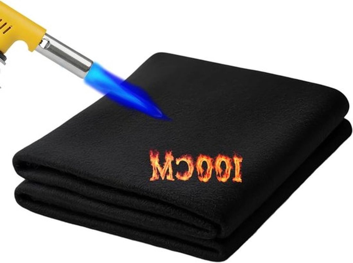 Hittebestendige onderlaag 100x100 cm - Hittebestendige mat voor lassen, open haarden, barbecues - Hittebeschermingsmat tot 982 °C