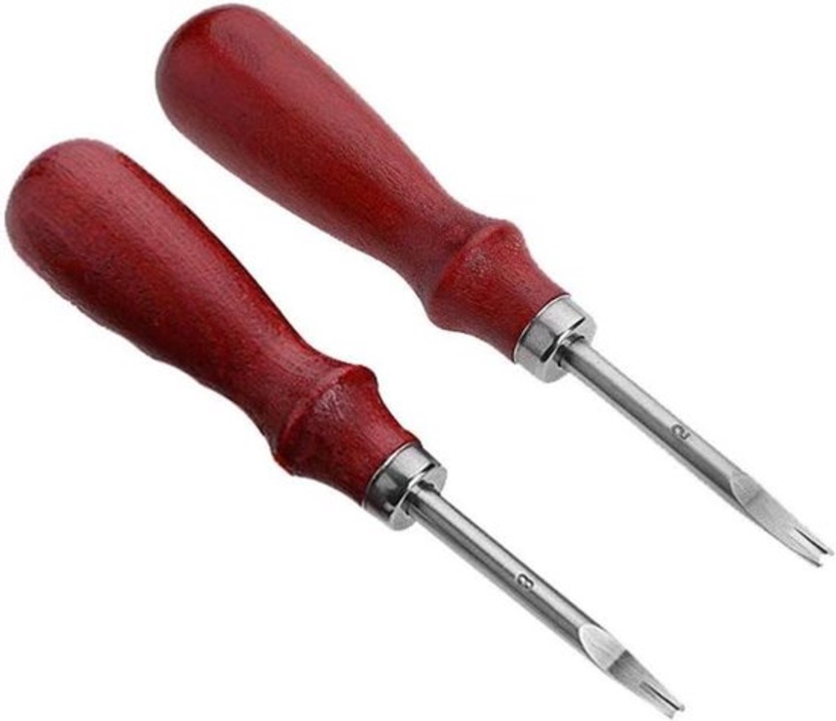 Lederen Rand Beveler Set - Ambachtelijke Rand Schil Snijgereedschap - DIY Lederen Schil Praktisch Gereedschap - 2 Stuks (1 mm + 1,5 mm)