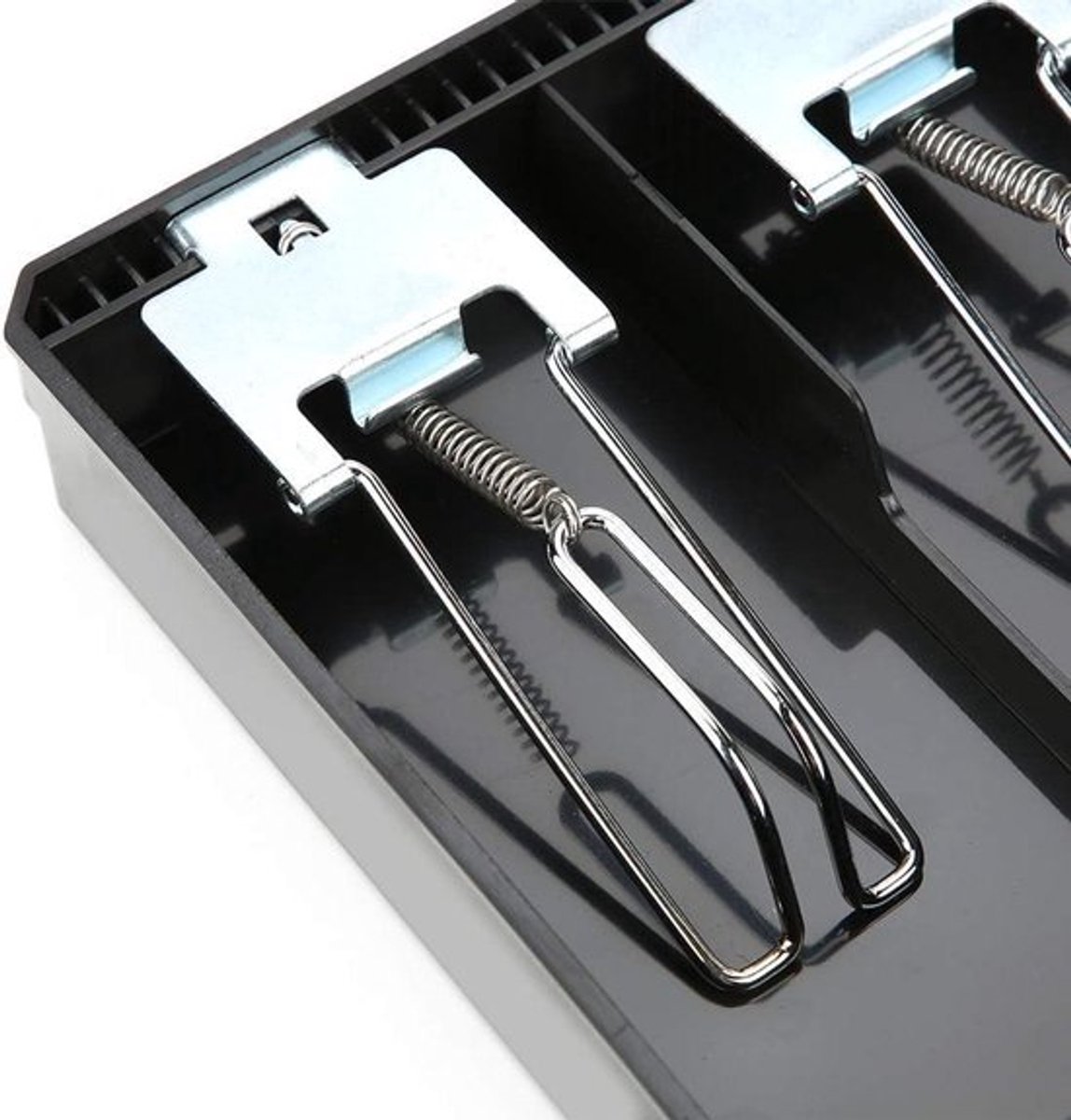 Kassalade met metalen clip voor winkels - Lade vervanging voor kassier - Kassier box insert met drie vakken