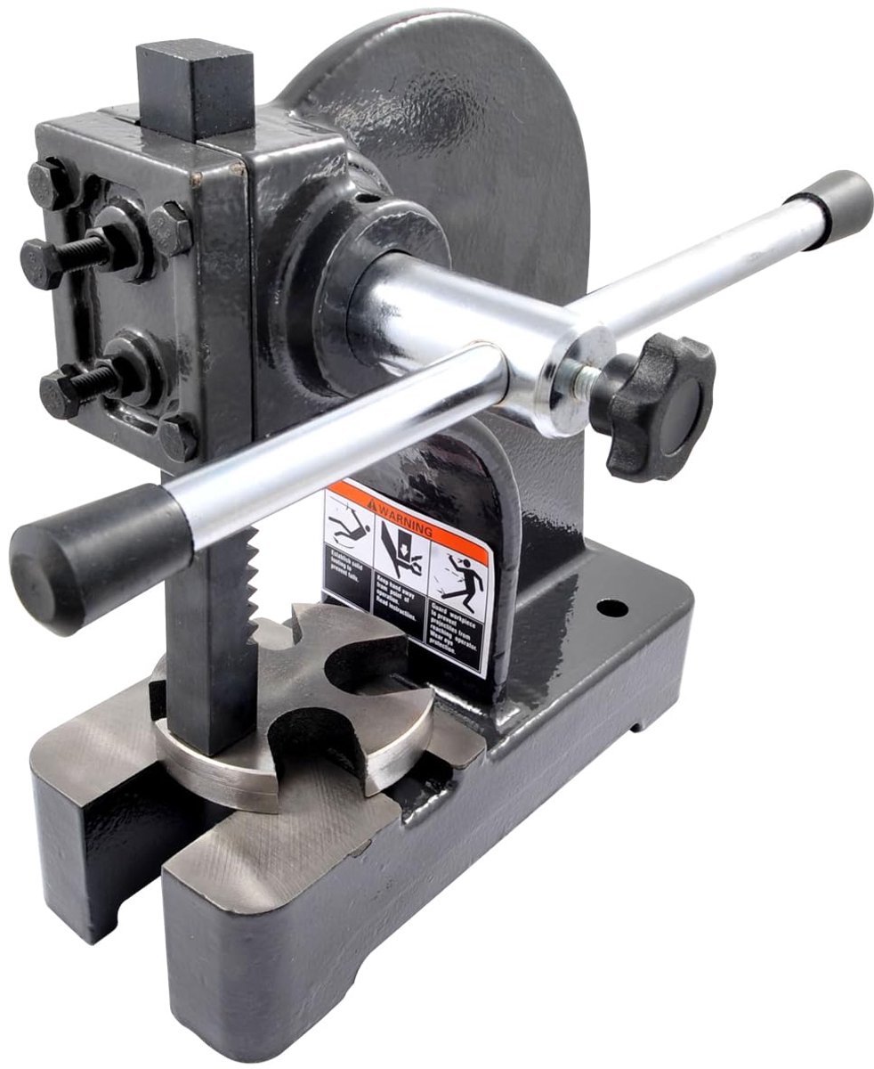 SnelShoppen - Heavy Duty Arbor Press met 0,5 tot 2 ton capaciteit, Stalen Aambeeld, Precisie, Ideaal voor Werkplaats, Metalen Bewerking, 33 cm Druk Ho