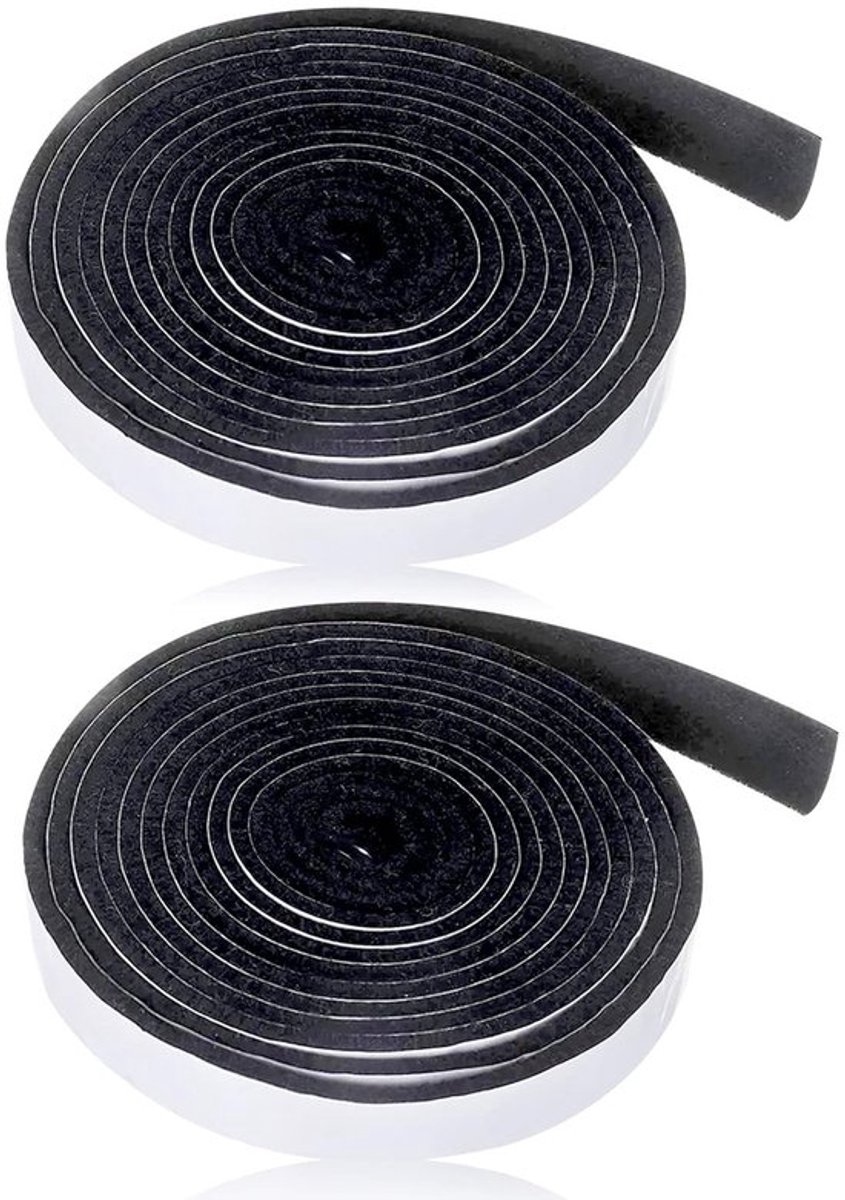 Oven afdichtingskoord zelfklevend 2,5 m, 3,5 mm dikte - Hittebestendige afdichting voor roker, grill en schoorsteen - Kachel venster, open haard en kachelpijp - Set van 2