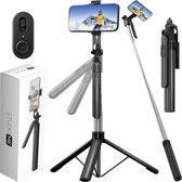 Studio ME 3 in 1 Gimbal Tripod - Selfiestick Universeel - Foto en Video - Bluetooth Afstandsbediening - Telefoonhouder - Telefoon statief