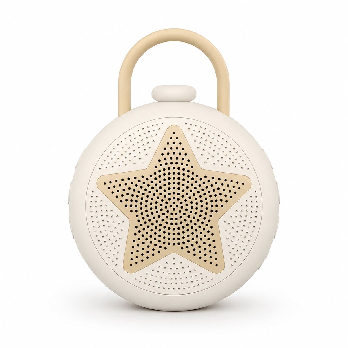 Nexeli NX-KC-35 White Noise Machine Baby met Sterrennachtlamp & Huilsensor – Draagbaar Slaapgeluiden Apparaat – 21 Kalmerende Geluiden – Oplaadbaar – Beige