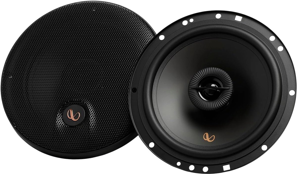 SnelShoppen - Infinity Alpha 603C 165mm 90W RMS 2-Weg Component Autoluidsprekers Systeem met Grille, Zijden Dome Tweeters, Plus One Woofer Architectuu