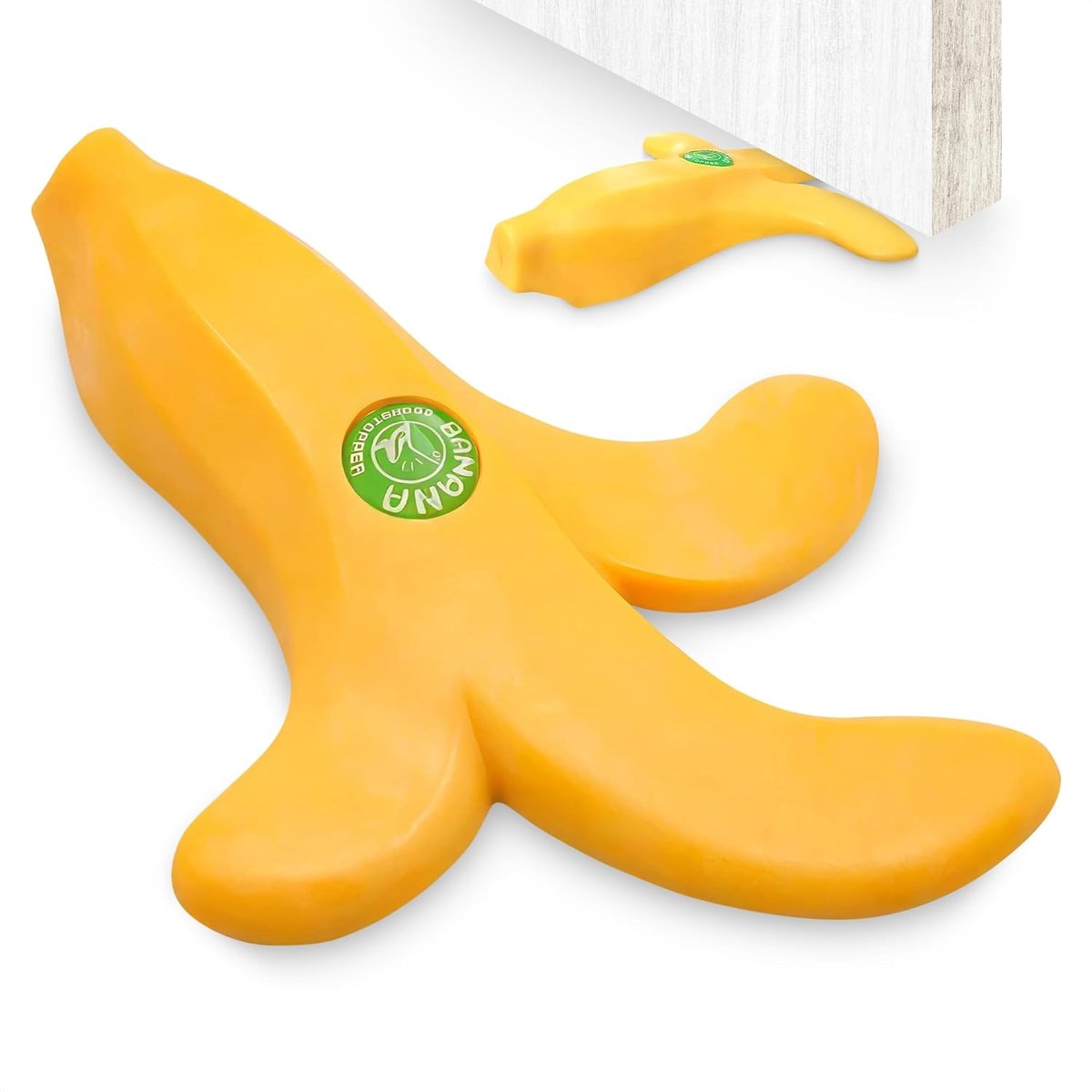 Schattige deurstop in de vorm van een banaan — past onder de deur voor zachte, slipvaste vloerbescherming