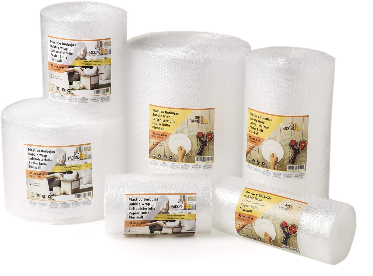 SnelShoppen - Geperforeerde Luchtkussenfolie Rol 30 cm x 20 m - Noppenfolie voor Verpakkingen, Verhuizingen en Bescherming