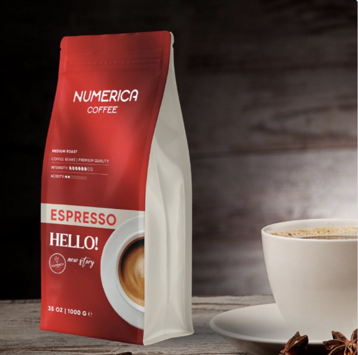 numerica koffie bonen - medium roast - premium kwaliteit - espresso - Hello - 6KG