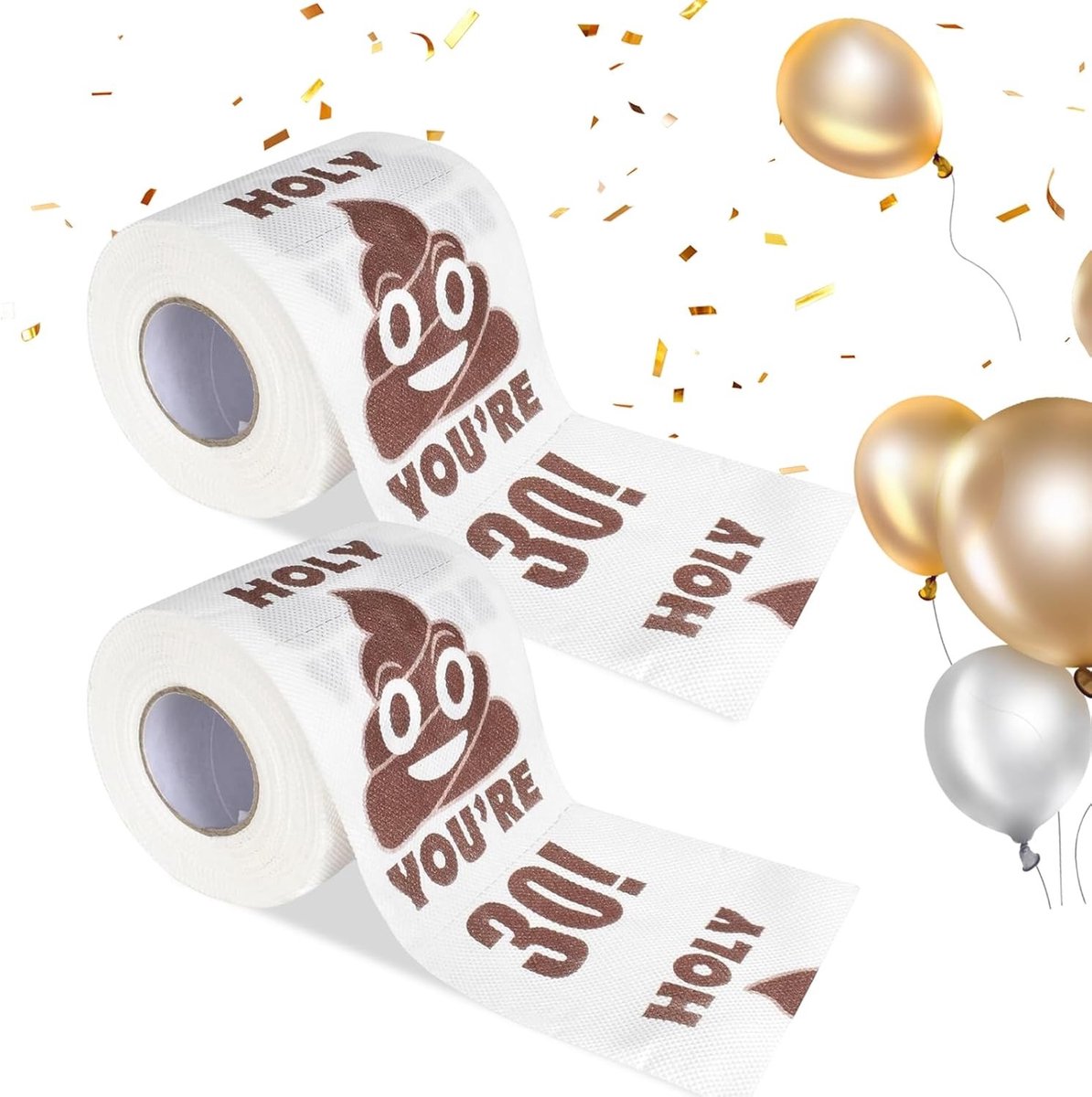 30e Verjaardag Toiletpapier met 250 Vellen Zacht 3-Lagig Toiletpapier - Grappig en Creatief Toiletpapier voor Feestjes, Vrienden en Familie Decoraties