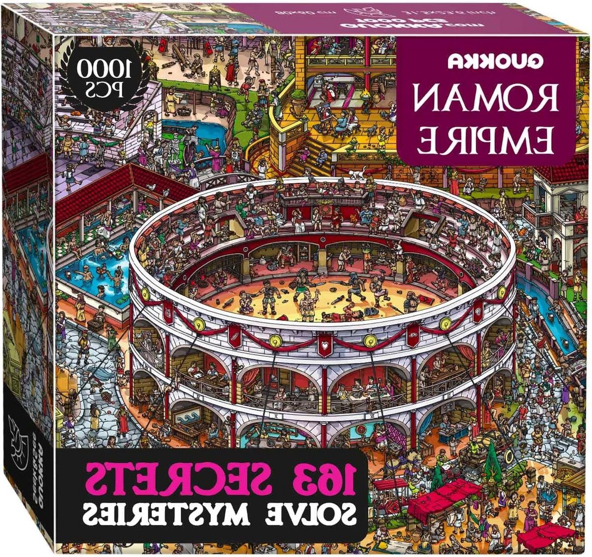 Puzzel 1000 Stukjes - Legpuzzel Volwassenen - Historische Ontspanning - 147 Verborgen Mysteries - 80 x 50 cm - Romeins Rijk