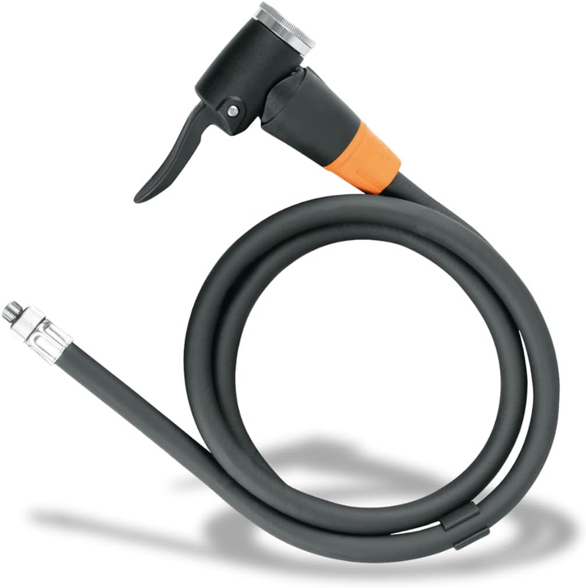 SnelShoppen - Fiets pomp slang met E.V.A.-kop voor Renncompressor, geschikt voor alle ventielen, M8 x 0,75, zwart, ideaal voor fietsen, sport en recre