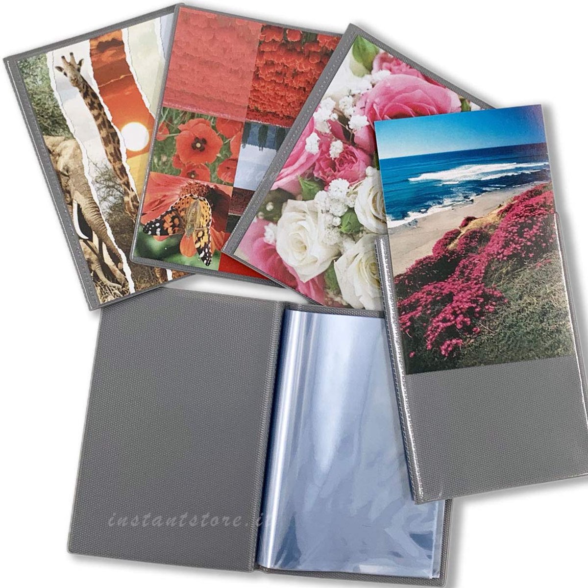 SnelShoppen - Fotoalbum met Vakken voor Foto's 11x16 cm en 10x15 cm - Zachte Omslag - Personaliseerbaar - Voor- en Achterkant - Inclusief 10 Enveloppe