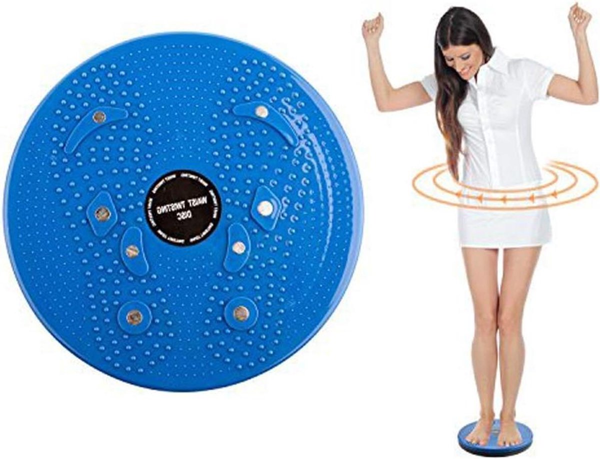 Torsie Twist Board - Fitness Schijf - Aerobe Oefening - Magnetische Golf Disc - 25 cm Diameter - Blauw