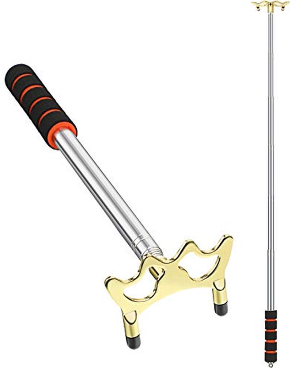 Uitschuifbare Keu Steun - Biljart Accessoire - Biljart Spelen - Verstelbare Lengte - 35 tot 150 cm - Zilver