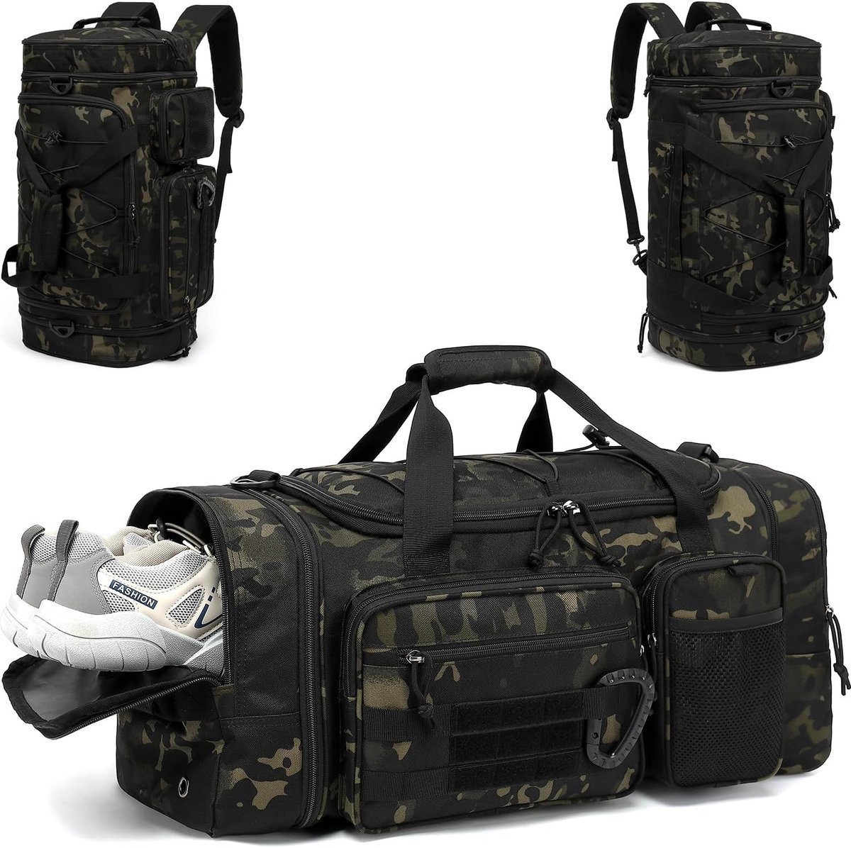 Travel Duffle Backpack Bag for Men, a-camo, Large duffel bag - ShopVlot