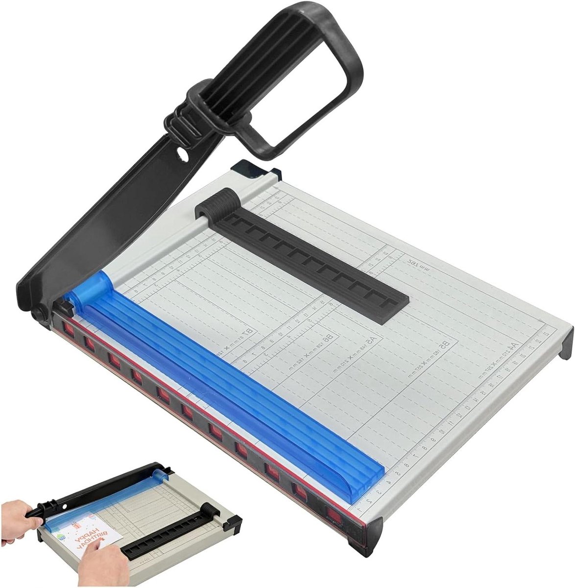 Papier Snijmachine - Snijapparaat Papier - Precisie Snijden - Robuuste Metalen Constructie - A4 Formaat - Grijs