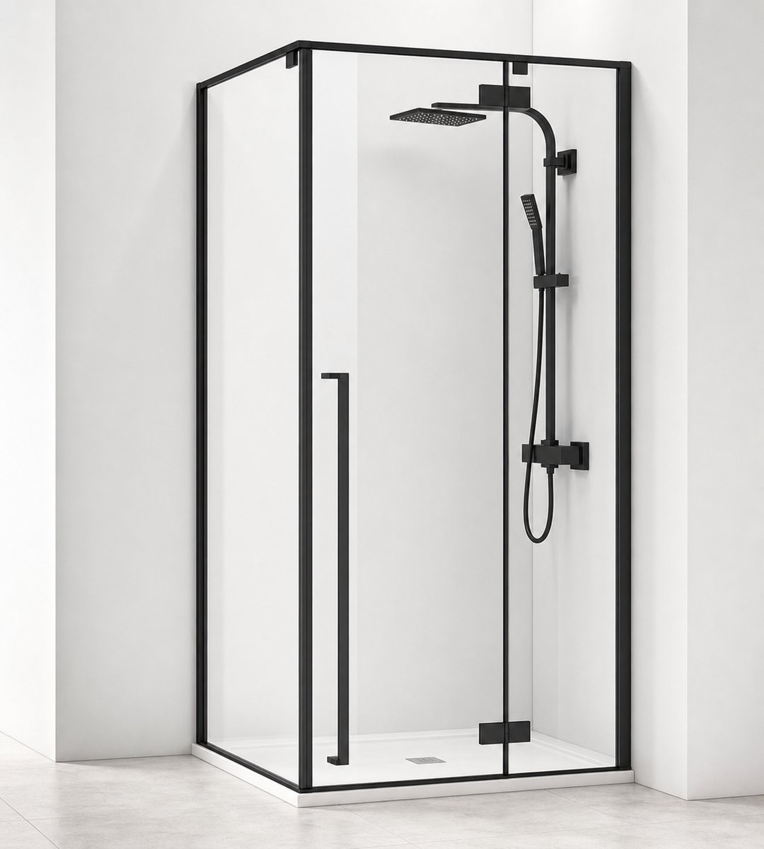 Luxelvia Douchecabine 90 x 90 cm – 8mm Veiligheidsglas met Anti-kalk Nano-coating | Complete Cabine met Draaideur