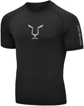 JAG Gears Zwart Rash Vest voor Heren – Beschermend Rashguard | Compressie Shirt voor Sport en Zwemmen | Thermisch Rashvest met korte mouwen voor Surfen en MMA - Maat S