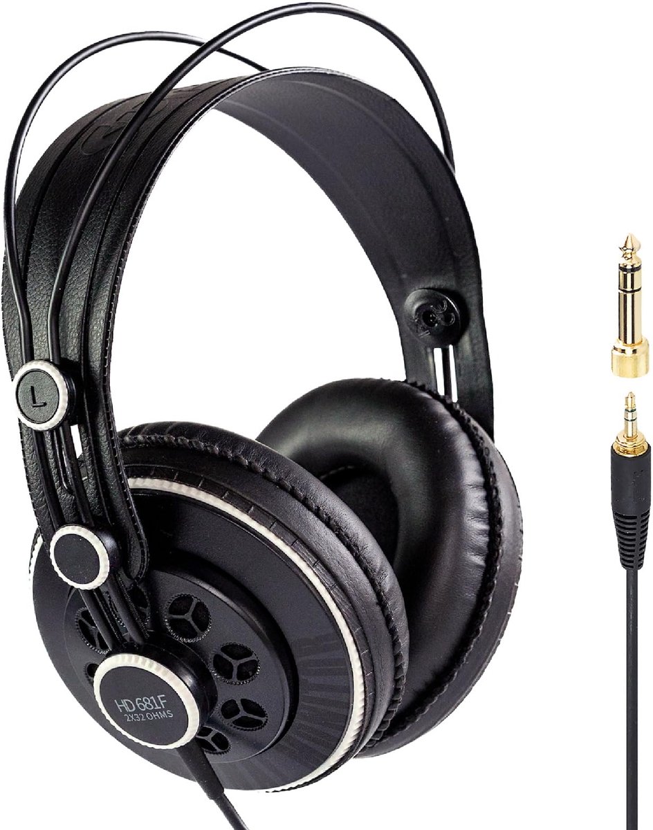 SnelShoppen - HD681F Koptelefoon - Comfortabele Oorkussens - Zelfinstellende Hoofdband - Nauwkeurig Geluid - Perfect voor Popmuziek en Vocale Geluiden